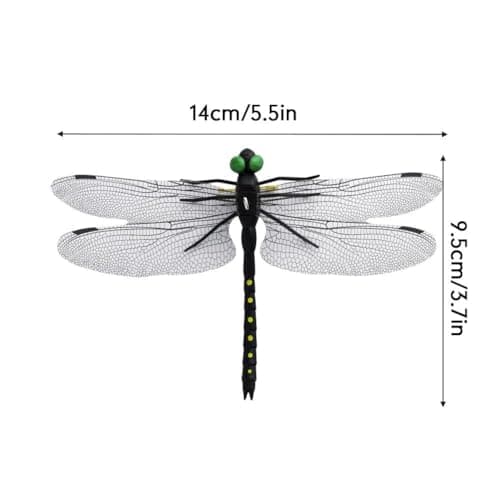 20Pcs Artificial Dragonfly Hat Clip,Dragon Fly Clips for Bugs,Realistic Fake Dragonflies Fly Repelling Supplies,Simulated Dragonfly Keychain Attach to Backpack Hat