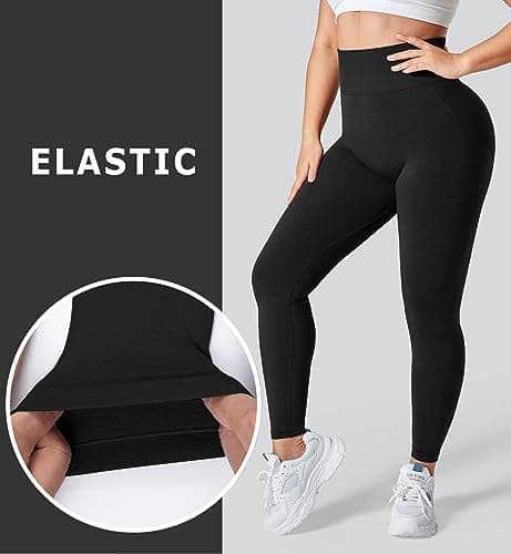 Vozobi Tiktok Trending Leggings Women's High Waist Smile Contour Booty Leggings Scrunch Butt Lift Workout Seamless Yoga Pants — view 5