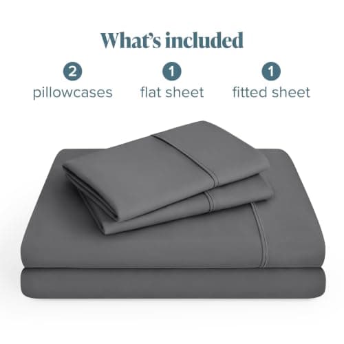 Bare Home Queen Sheet Set - 1800 Ultra-Soft Microfiber Queen Bed Sheets - Double Brushed - Queen Sheets Set - Deep Pocket - Bedding Sheets & Pillowcases (Queen, Grey) — view 8