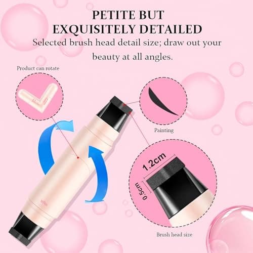 PAGE VINE Winged Eyeliner Stamp Pen Dual Head Rotating Design, Quick-Dry, Long-Lasting, Smudge-Proof for Easy Cat Eye (Black) — view 8