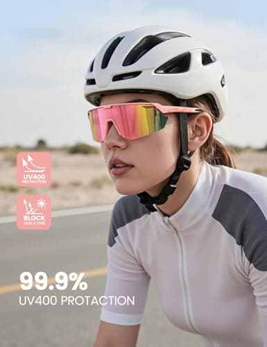 Lamicall Polarized Sports Sunglasses for Men Women, [24g Ultralight] [Adjustable Nose Pad] UV400 Protection Sun Glasses for Cycling Running Baseball Fishing Golf Beach Volleyball, Gifts for Mom Men