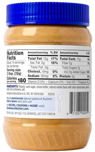 Peanut Butter & Co. Peanut Butter, White Chocolate Wonderful, 16 Ounce Jars (Pack of 6)