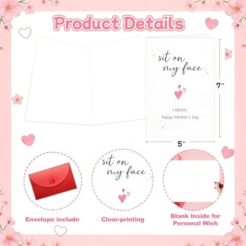 LIJUGITF Funny Mother's Day Card for Wife, Naughty Mothers Day Card Gift from Husband, Humorous Greeting Cards with Envelope, Hilarious Gifts Cards for Wife Girlfriend Fiancee — view 2