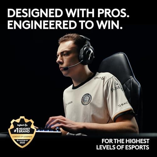 Logitech G PRO X 2 Lightspeed Wireless Gaming Headset, Detachable Boom Mic, 50mm Graphene Drivers, DTS:X Headphone 2.0—7.1 Surround, Bluetooth/USB/3.5mm Aux, for PC, PS5, PS4, Nintendo Switch - Black