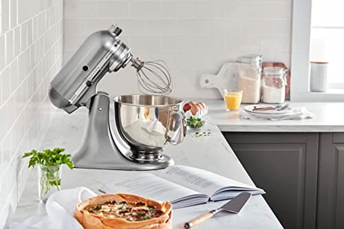 KitchenAid Artisan, 5-Qt Tilt Head Stand Mixer, KSM150PS, Contour Silver — view 4