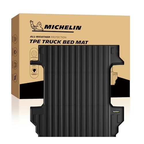 Michelin Truck Bed Mat for 2019-2026 Chevy Silverado/GMC Sierra 1500 5.8 FT / 69.9" Only (Not Fit Optional CarbonPro Bed), All-Weather Truck Bed Liner, Custom Fit, Durable TPE Bedliner, Non-Slip