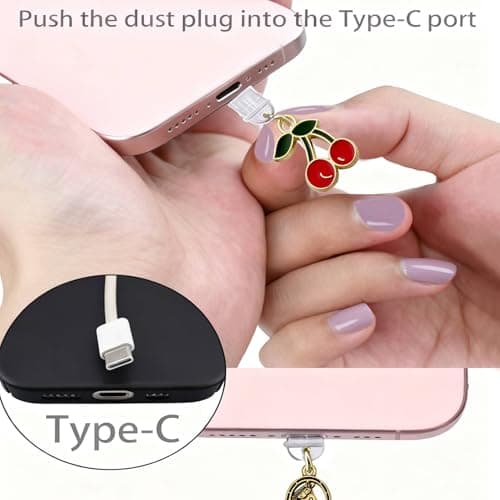 6PCS Shell Dust Plug Charm,Compatible with Kindle Type C Charging Ports — view 2