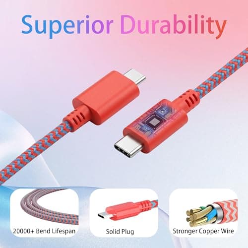 GreBed 39W Compatible with Nintendo Switch Fast Charging, with USB-C Cord, Compatible with Switch OLED, Lite, Steam Deck – Supports TV Mode(Red/Blue) — view 2