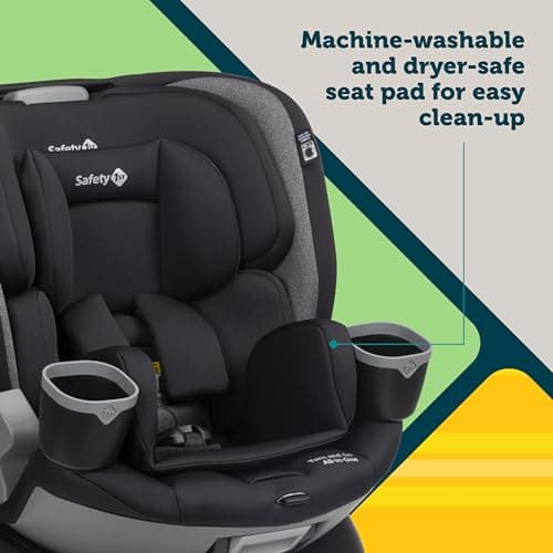 Safety 1st Turn and Go 360 ST Rotating All-in-One Convertible Car Seat, SafetySwivel Technology, SecureTech Installation, 3-in-1 Rear-Facing, Forward-Facing, Booster, 5-100 lbs, Skyline — view 4