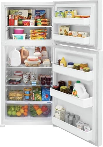 Frigidaire FFTR1814W 30 Inch Wide 18.3 Cu. Ft. Top Freezer Refrigerator with Crisper Bins and Ice Maker Ready - White — view 5
