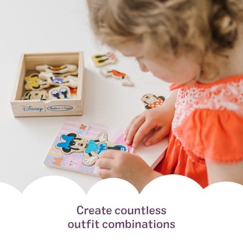 Melissa & Doug Disney Minnie Mouse Dress-Up Puzzle, 18 Pieces Mix and Match Outfits, Sorting & Matching Toy with Storage Case, Educational Puzzle for Toddlers Ages 3+ — view 3