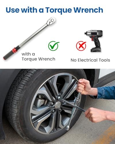 GAsupply 1/2 x 20 Lug Nuts, 1/2''-20 Closed End Bulge Acorn Spline Tuner Lug Nuts 1.38" Tall Conical Seat 60 Degree, 20 Pack+ 1 Spline Drive Tuner Socket Key Tool — view 7
