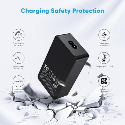 65W Surface Pro Charger Compatible with Microsoft Surface 10,9,8,7+,7,6,5,4,3,X, Windows Surface 6,5,4,3,2,1,Studio, Surface Go 3,2,1, Book 3,2,1, Support 44W 36W Laptop 10FT Power Cord — view 2