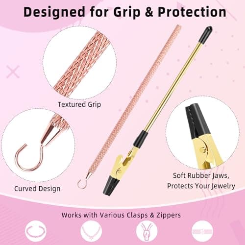 2Pcs Bracelet Helper Tool Jewelry Clasp Assistant for Bracelet Necklace Wearing Aid — view 3