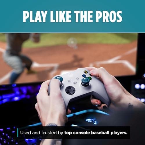 KontrolFreek YourFriendKyle (YFK) Precision Sports Baseball Kit | for PlayStation 4 (PS4), PlayStation 5 (PS5) Controller | Blue and White — view 3