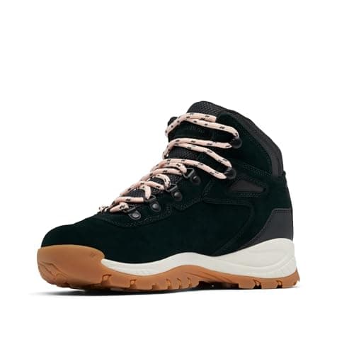 Columbia Womens Newton Ridge Plus Waterproof Amped, Black/Blush Rose, 5 Wide — view 4