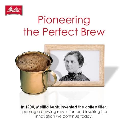 Melitta #4 Unbleached Coffee Filters, Premium, Natural Brown, Flavor Enhancing Coffee Filters for 8-12 Cup Coffee Makers, Kosher Certified, Compostable, 100 Count (Pack of 3) — view 3