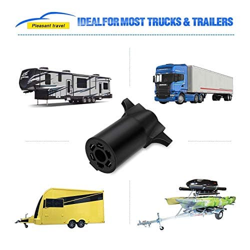 Nilight 7-Way to 4-Way Flat Blade Trailer Adapter Waterproof Rugged Nylon Housing 7-pin to 4-pin Trailer Wiring Adapter — view 5