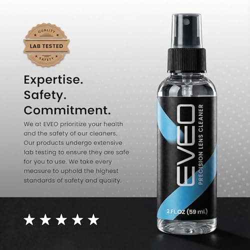 EVEO Eyeglass Cleaner Spray - Glasses Cleaner No Streaks Technology & Microfiber Cleaning Cloth - Glasses Cleaning Kit, Eye Glass Cleaners Spray Lens Cleaner - Screen & Eye Glasses Kit (2 Pack) — view 7