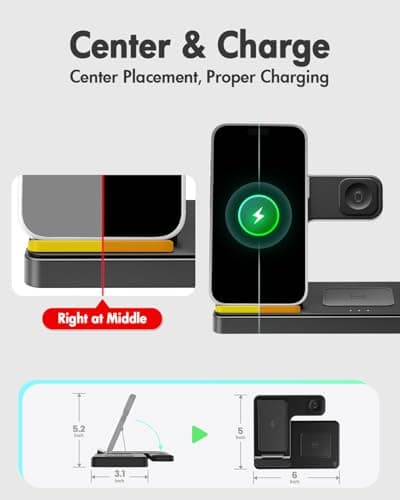 GETPALS Wireless Charger iPhone Charging Station for Apple Multiple Devices — view 6