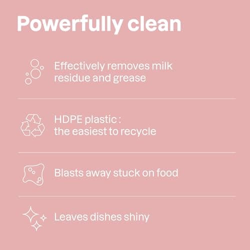 ATTITUDE Baby Bottle & Dish Soap, EWG Verified Bottle Cleaner, Dye Free, Removes Milk Residue & Grease, Vegan, Pear Nectar, 700 mL — view 2