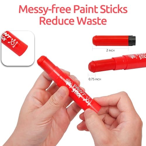 TBC The Best Crafts Paint Sticks, 12 Colors Pastel, Washable, Non-toxic, Tempera Paint Sticks for Kids and Students — view 4
