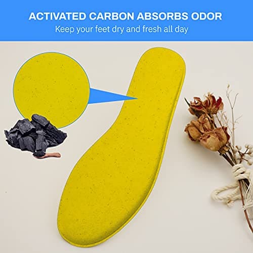 Memory Foam Insoles for Men, Replacement Shoe Inserts for Work Boot, Running Shoes, Hiking Shoes, Sneaker, Cushion Shoe Insoles for Foot Pain Relief, Comfort Inner Soles 8mm Black US 10 — view 3
