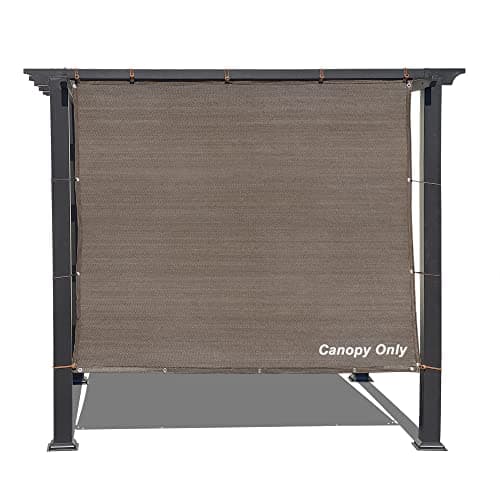 Alion Home Sun Shade Panel Privacy Screen with Grommets on 4 Sides for Outdoor, Patio, Awning, Window Cover, Pergola (8' x 7', Mocha Brown)