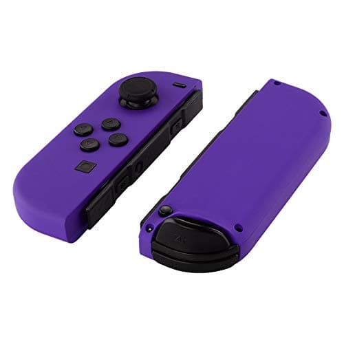 eXtremeRate Soft Touch Grip Purple Joycon Handheld Controller Housing with Full Set Buttons, DIY Replacement Shell Case for Nintendo Switch & Switch OLED Model Joy-Con – Console Shell NOT Included — view 2