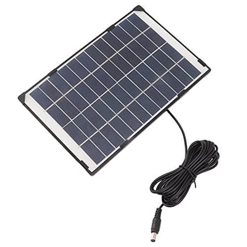 6W 12V Solar Panel, Polycrystalline Silicon High Efficiency Charger with DC5521 Output Interface, for Outdoor Camera Garden Lighting Small Appliances — view 4