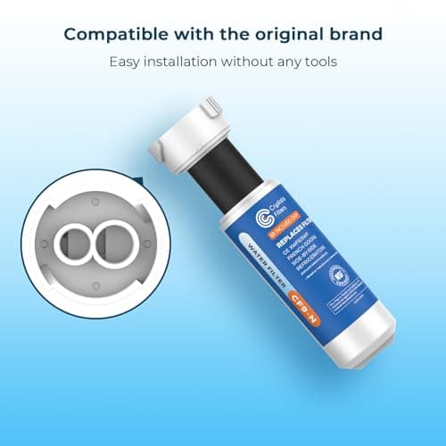 Crystala Filters Water Filter Compatible with XWFE (Built-in CHIP), Replacement for GE XWFE, XWF Refrigerator Water Filter Pack of 1 — view 3