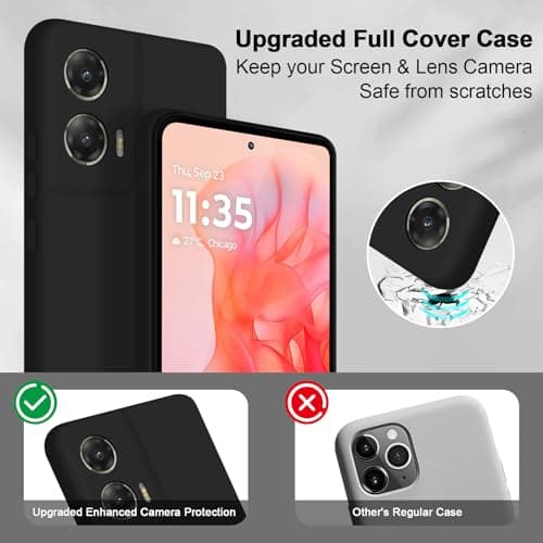 Btstring Case for Motorola Moto G Stylus 5G 2024, Soft Silicone Case with Upgraded Camera Protection, Shockproof Slim Case Cover with Anti-Scratch Microfiber Lining, Black