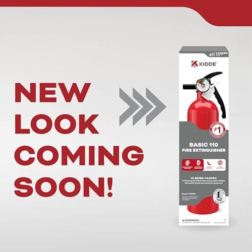 Kidde Basic 110 Fire Extinguisher for Home, 1-A:10-B:C, FA110G, 1 Pack — view 2