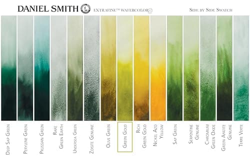 Daniel Smith, Green Gold Extra Fine Watercolor 15ml Paint Tube, 15 ml, 5 Fl Oz (284600139) — view 3