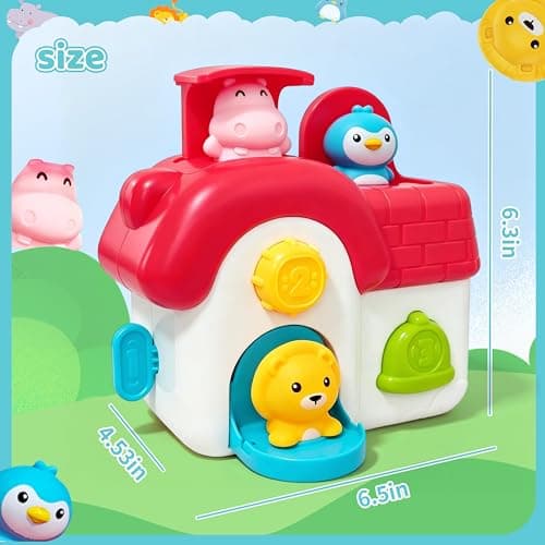Toys for 1 Year Old Girls, Interactive Pop Up Toy with Buttons & Colors, Cause and Effect Toys for Kids Montessori Learning Toys for Baby Toddler 18+ Months, 1st Birthday Gifts for Girls Boys — view 4