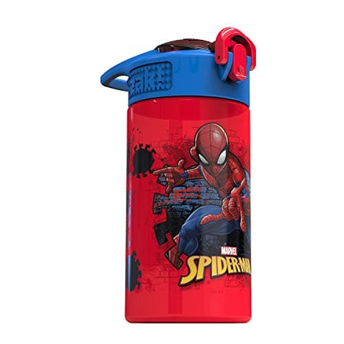 Zak Designs Marvel SpiderMan Kids Spout Cover and Built-in Carrying Loop Made of Plastic, Leak-Proof Water Bottle Design (16 oz, BPA-Free) — view 5