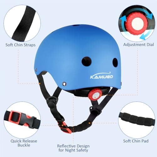 KAMUGO Kids Bike Helmet,Toddler Helmet Adjustable Bicycle Helmet Girls Or Boys Ages 2-3-4-5-6-8 Years Old,Multi-Sports for Cycling Skateboard Scooter — view 2