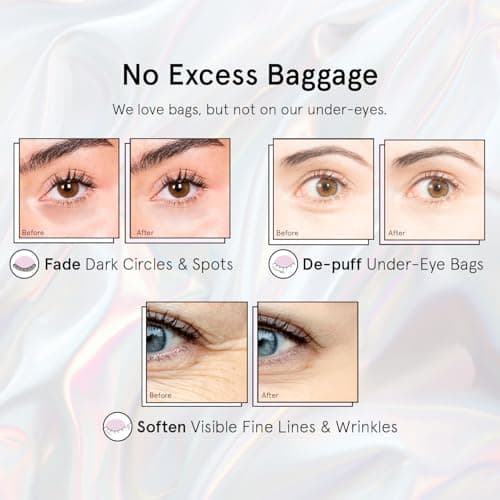 grace and stella Eye Patches with Peptides & Rice Extract - Firming Under Eye Patches for Puffy Eyes - Iridescent Under Eye Mask for Dark Circles - Vegan, Cruelty-Free Eye Mask Skincare, 24 Pairs — view 2