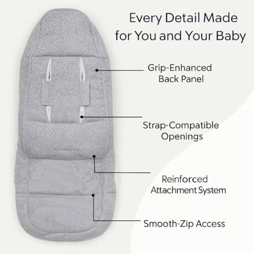 Stroller Footmuff Bunting Bag for Winter – Universal Stroller Cover for Cold Weather, Compatible with UPPAbaby Vista V2 / V3 / Vista/Cruz/Cruz V2 / RumbleSeat/Ridge/Minu – Storage Bag Included — view 2