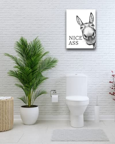 UPWOIGH 12x16 Framed Donkey Bathroom Wall Art — view 6
