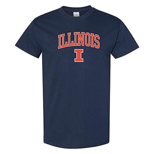 UGP Campus Apparel AS03 - Illinois Fighting Illini Arch Logo T-Shirt - Large - Navy