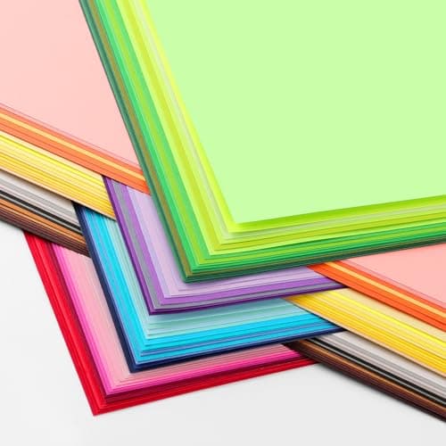 80 Sheets 8.5" X 11"Colored Cardstock, 80 Assorted Colors 180GSM/65LB Construction Paper Card Stock for Card Making, DIY Crafts, School Supplies, Party Decorations & Printing — view 2