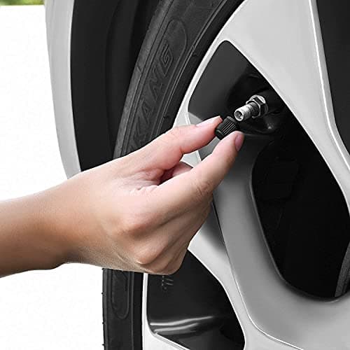 Tire Valve Caps, Universal Stem Covers with O Rubber Ring for Cars, SUV, Bike and Bicycle, Trucks, Motorcycles, Screw-On, Airtight Seal (16pcs/Black) — view 6