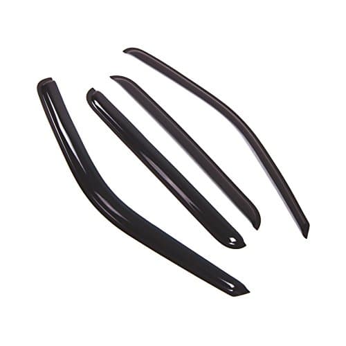 Tuningpros Window Visor Compatible with 2000-2002 Ford Excursion, DGWV2-507 Outside Mount Deflector Rain Guard Dark Smoke, 4 Pcs Set