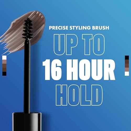 NYX PROFESSIONAL MAKEUP, The Brow Glue, Instant Brow Styler, 16H Extreme Hold, Vegan Formula - Black Brown, 0.18oz / 5g
