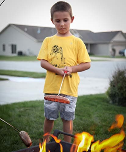 MalloMe Marshmallow Roasting Sticks - Smores Skewers for Fire Pit Kit - Hot Dog Camping Accessories Campfire Marshmellow 32 Inch Long Fork - 5 Pack — view 6