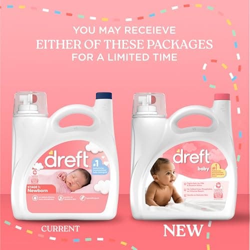 Dreft Baby Liquid Laundry Detergent, Gentle on Sensitive Skin Laundry Soap, 150 fl oz, 114 Loads (Packaging May Vary) — view 10