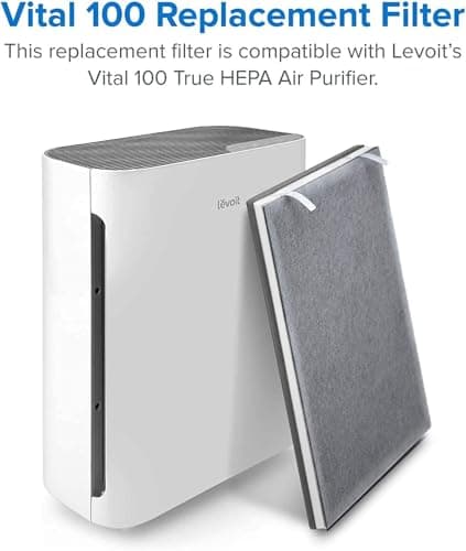 Levoit Air Purifiers for Large Room, Purificateur d'air with Washable Pre-Filter for Allergies, Dust, Pollen, Pet Hair, AHAM VERIFIDE, Odor & Smoke Eliminator for Medium Sized Rooms, Vital 100 — view 7