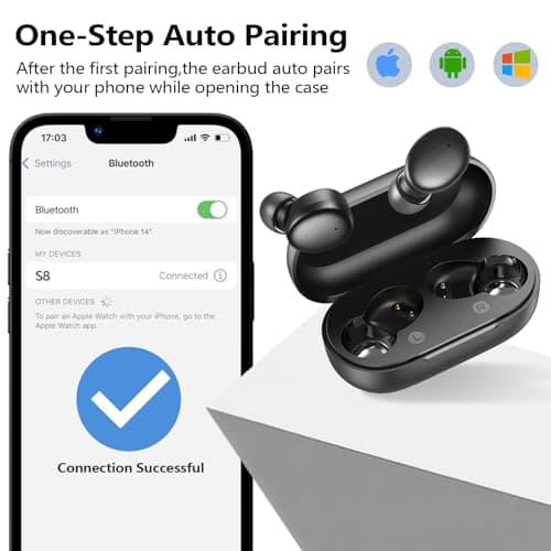kurdene Wireless Earbuds Bluetooth 5.3 in Ear Buds Light Weight Headphones,Deep Bass Sound,Built in Mics Headset,Clear Calls Earphones for Sports Workout — view 2
