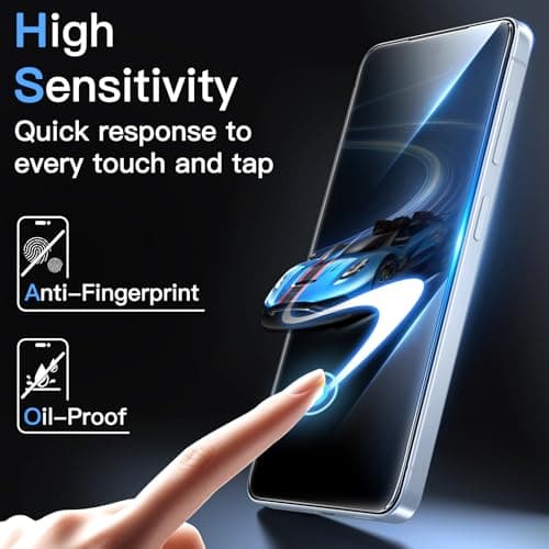 JETech Screen Protector for Samsung Galaxy S26, 9H Tempered Glass Film with Easy Installation Tool, Fingerprint ID Compatible, HD Clear, 3-Pack — view 6
